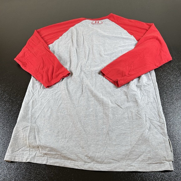 Steamboat Colorado Shirt Mens Large Gray Red 3/4 Sleeve Under Armour Heagear - Picture 3 of 7
